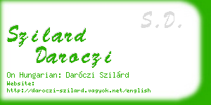 szilard daroczi business card